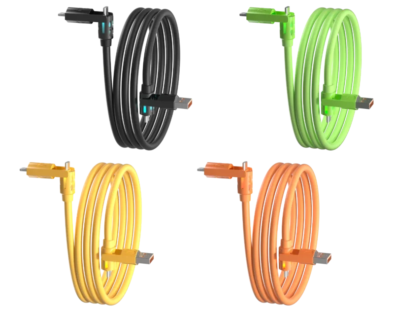 4in1 シリコン充電ケーブル